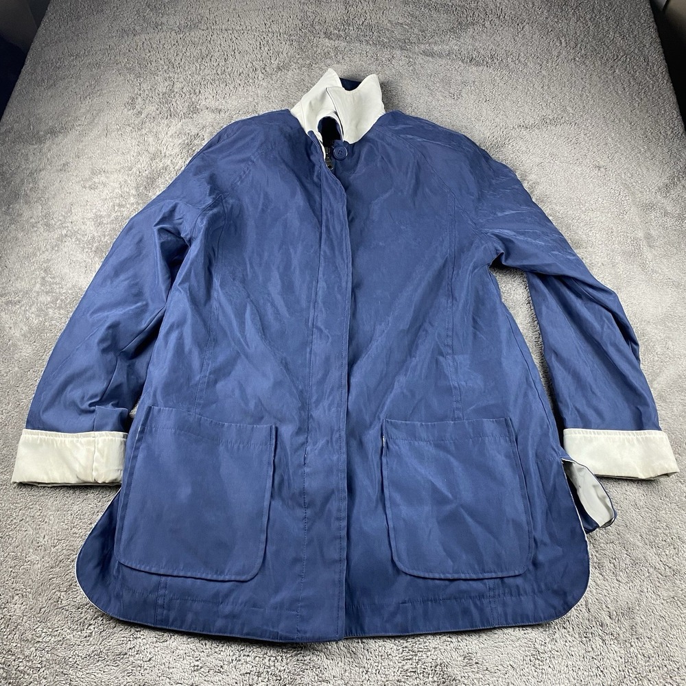 Bernardo Jacket Light Coat Jacket Womens Medium Blue